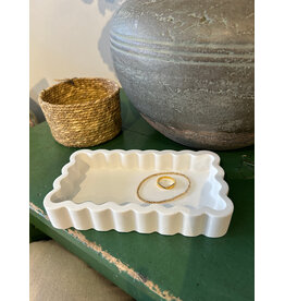 Rectangular Scalloped Jewelry Plate