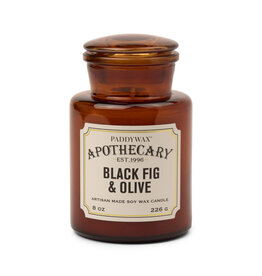 Black Fig & Olive - Amber Glass Apothecary Candle