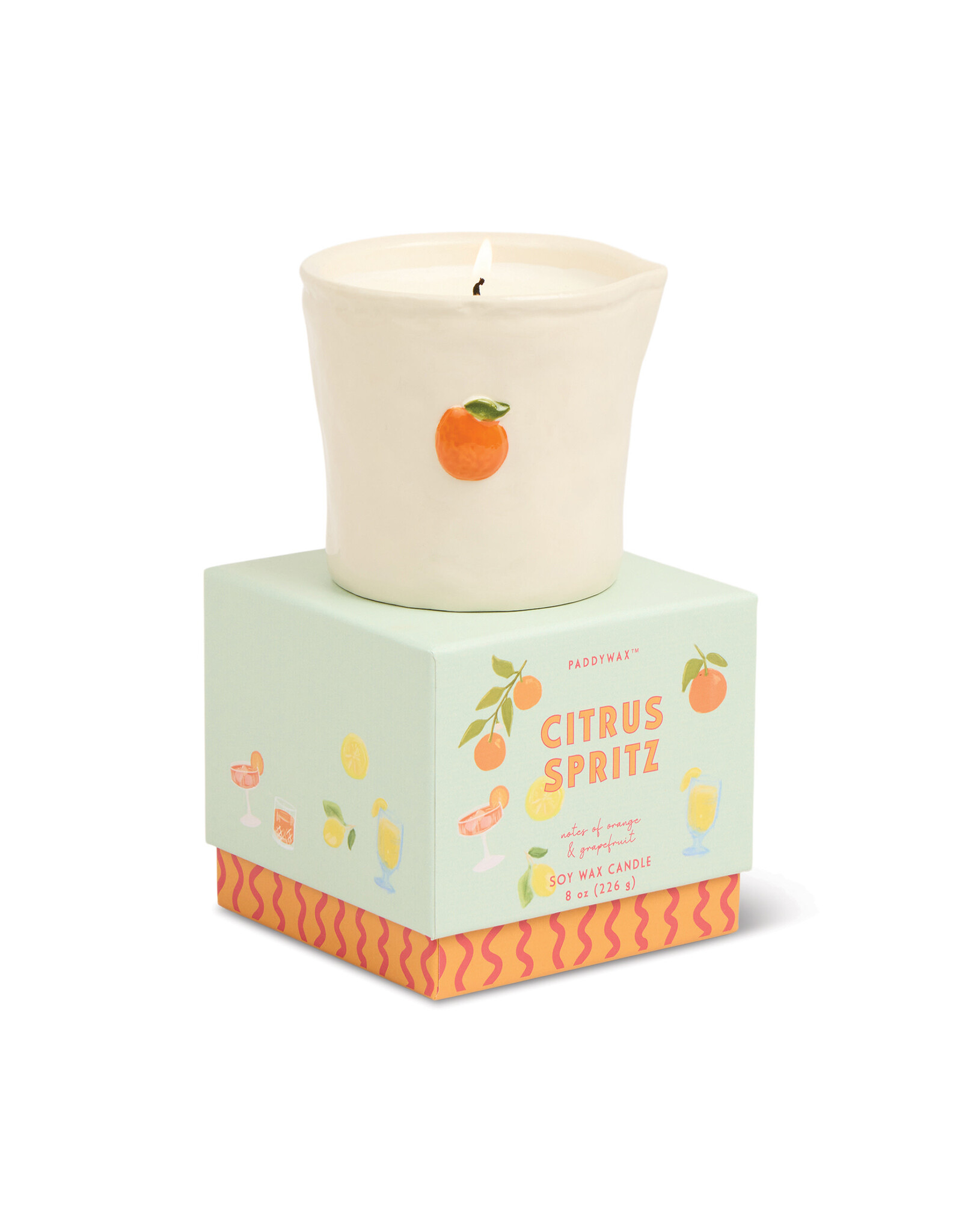Bistro Orange White Ceramic - Citrus Spritz