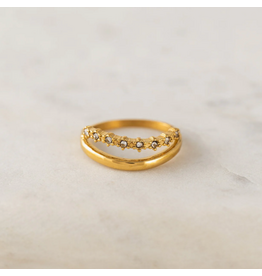 Saturn Double Ring - Gold