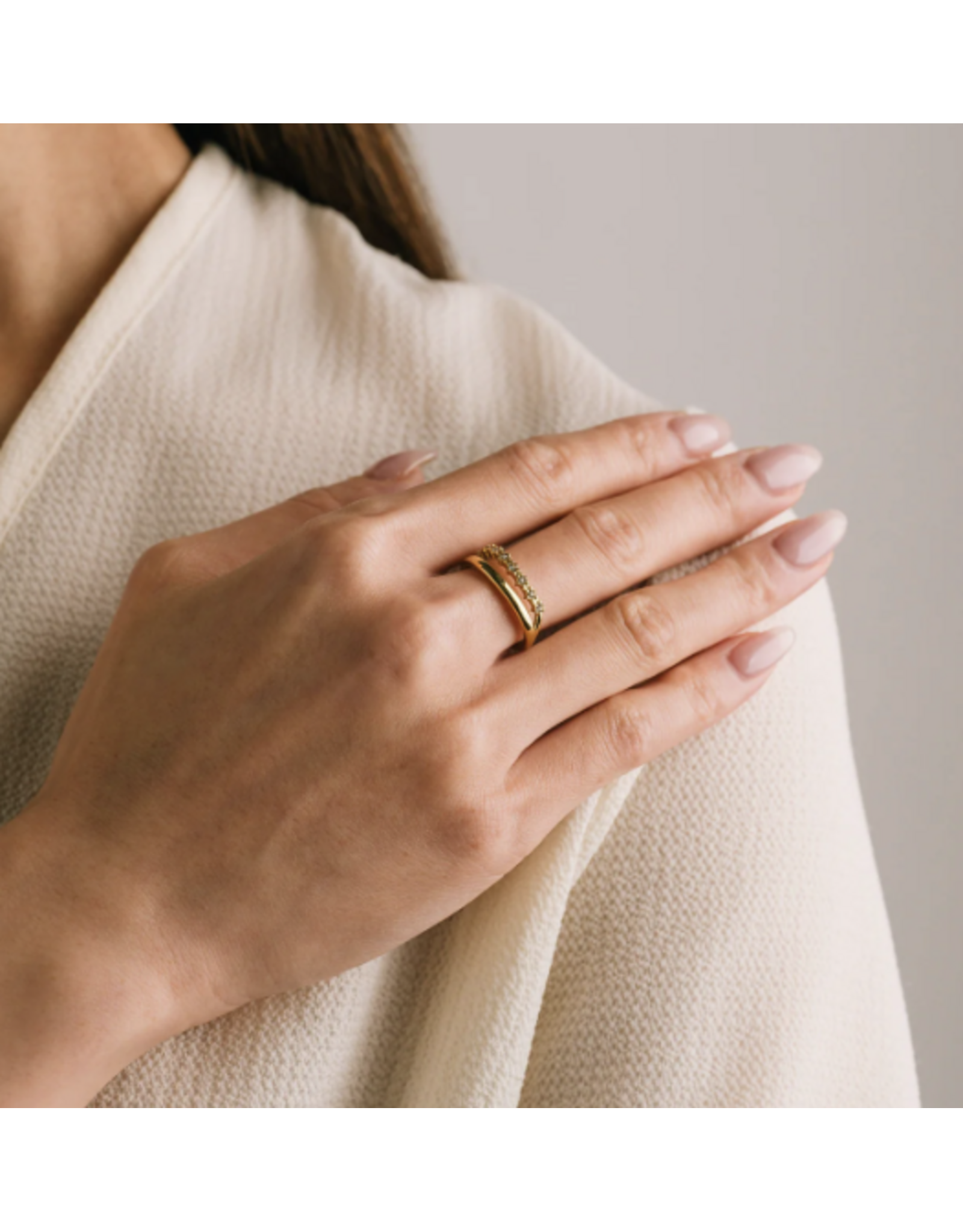 Saturn Double Ring - Gold