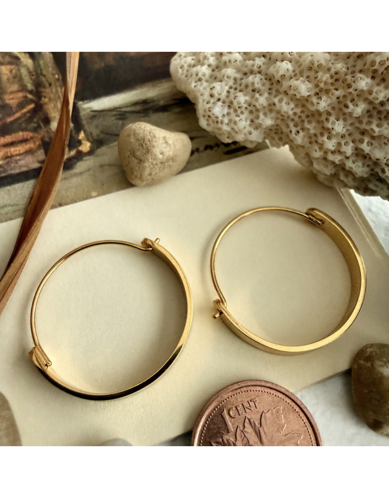 Pika & Bear Torus Contemporary Hoop Earrings