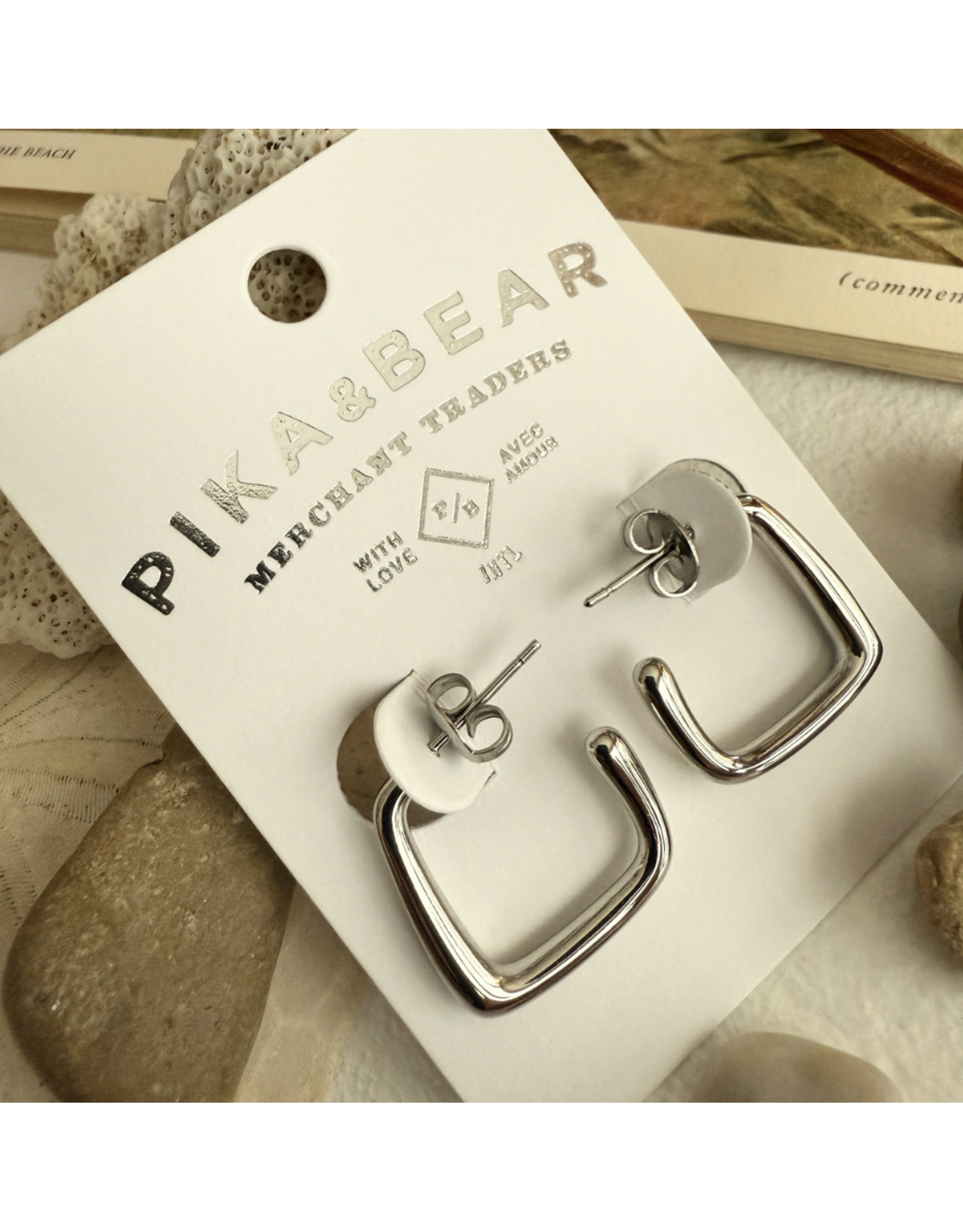 Pika & Bear Miro Oblique Hoop Earrings