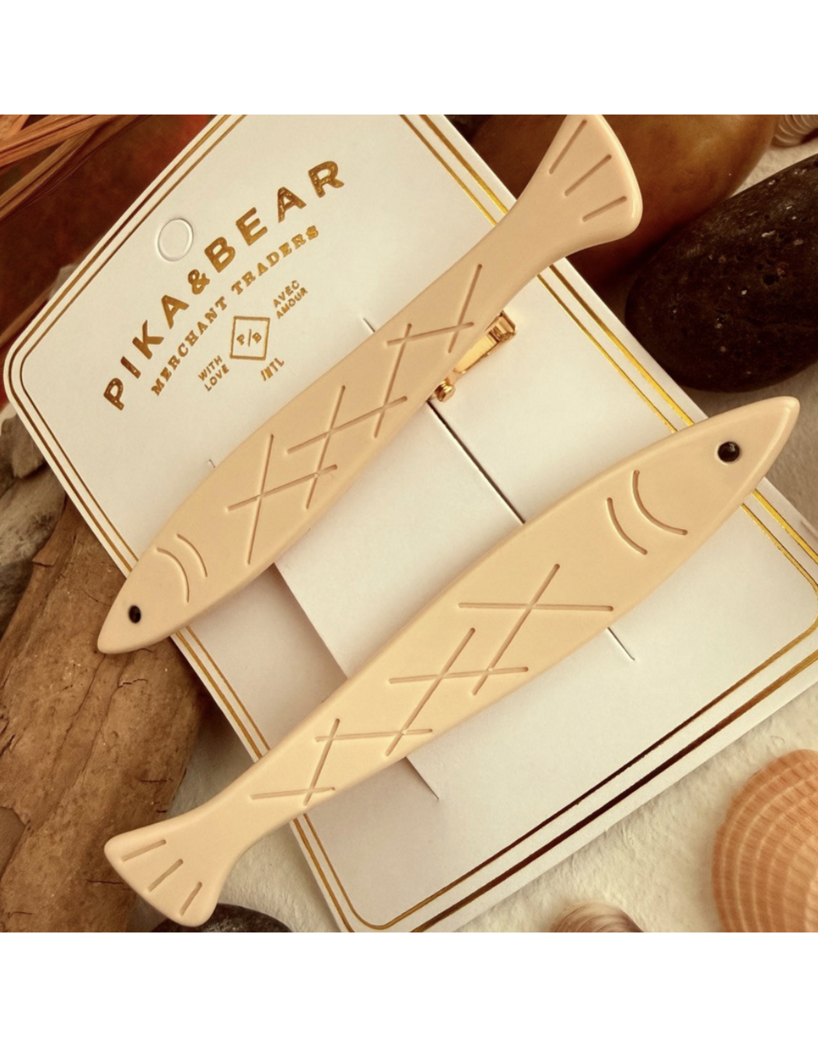 Pika & Bear Sardinia Fish Hair Clips -