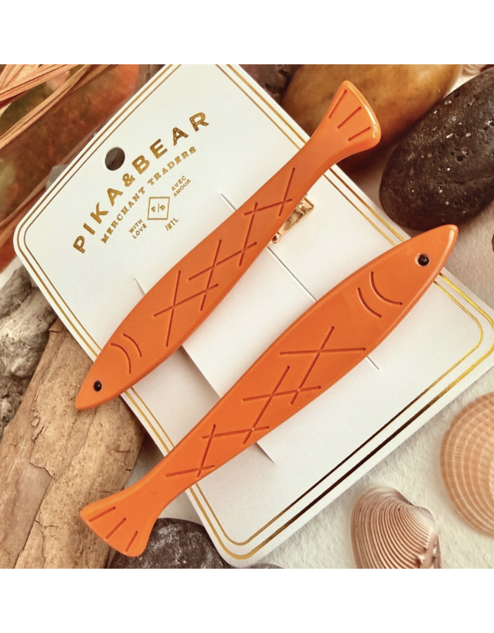 Pika & Bear Sardinia Fish Hair Clips -