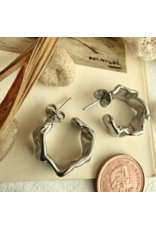 Pika & Bear Christo Textured Hoop Earrings