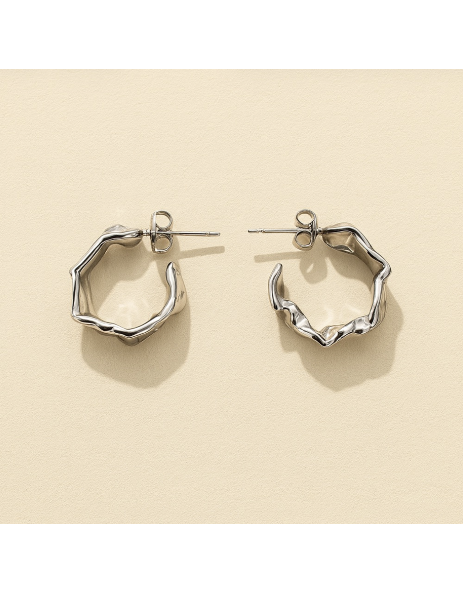 Pika & Bear Christo Textured Hoop Earrings