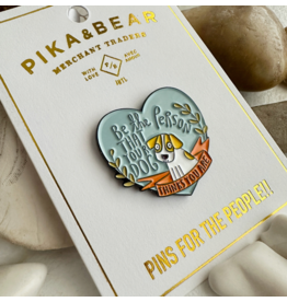 Pika & Bear Man's Best Friend Enamel Pin