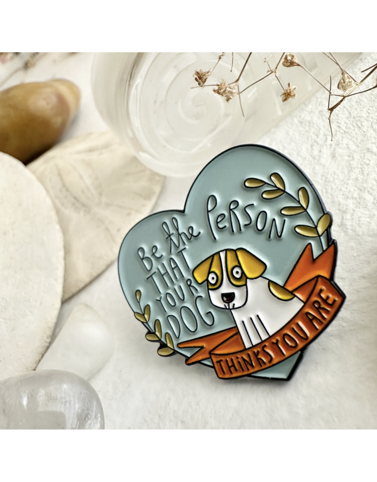 Pika & Bear Man's Best Friend Enamel Pin