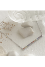 Pika & Bear Stonewall Rainbow Crystal Bar Necklace