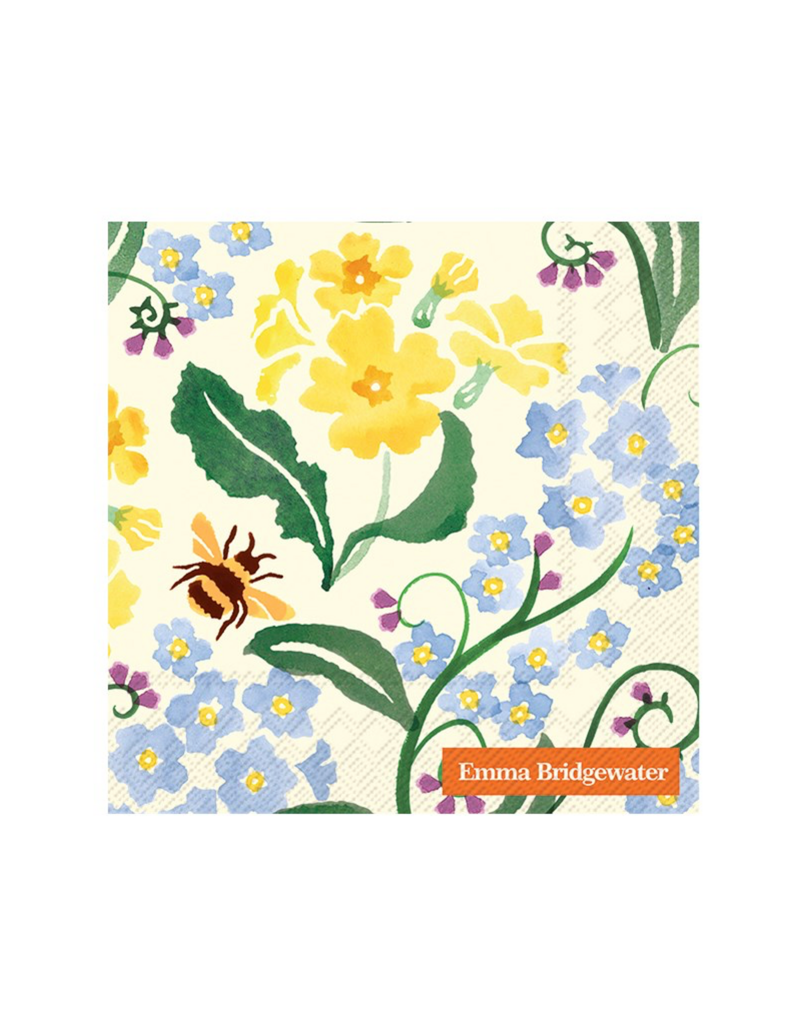 Forget Me Not & Primrose - Paper Cocktail Napkin