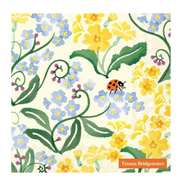 Forget Me Not & Primrose - Paper Luncheon Napkin