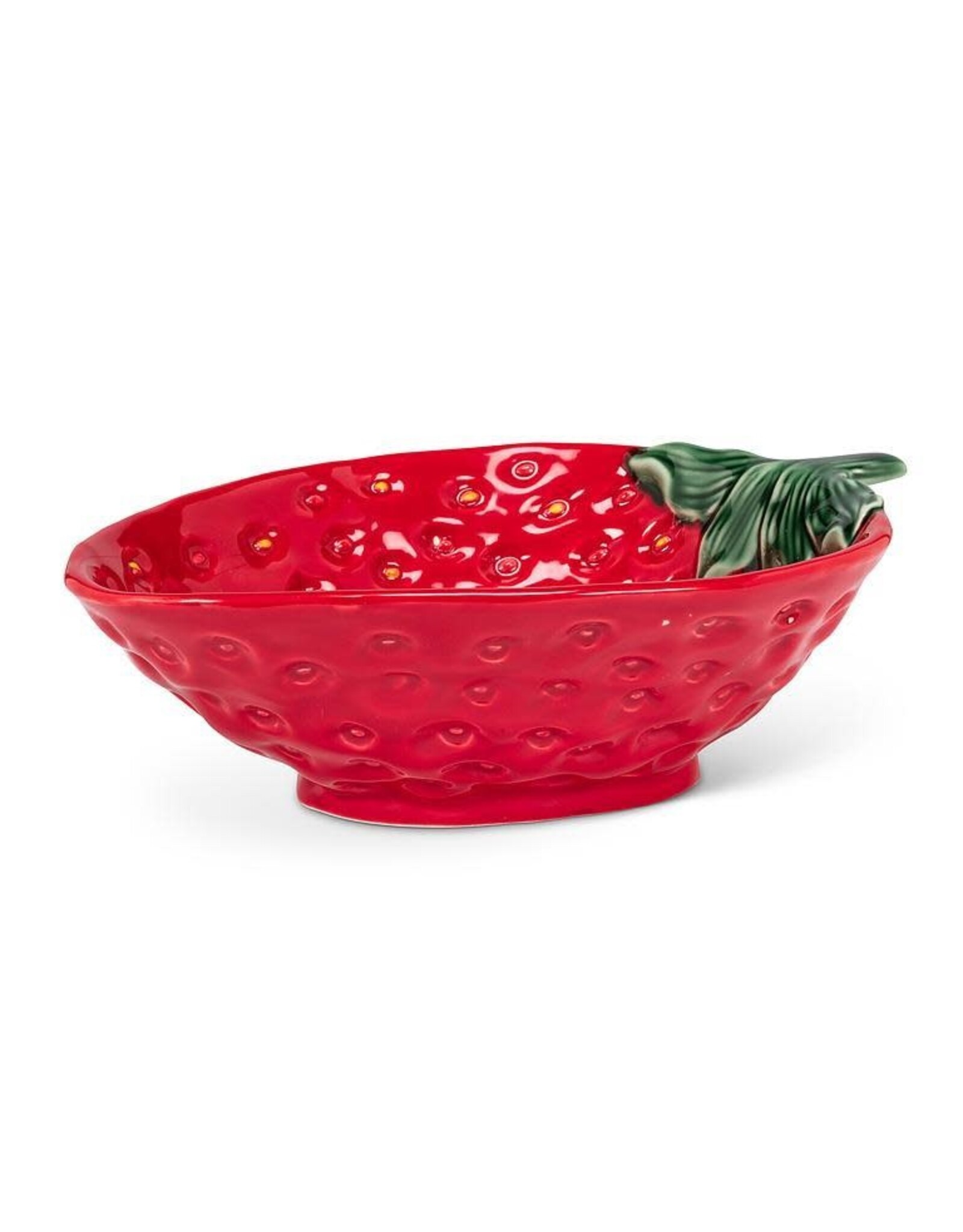 Strawberry & Leaf Low Bowl
