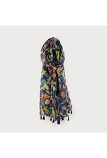 Birds & Flowers - Navy Scarf