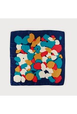 Square Satin Floral Scarf -