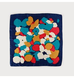 Square Satin Floral Scarf -