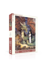 New York Puzzle Co Chat With A Dragon Puzzle - 500 Pieces