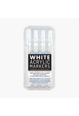 White Acrylic Markers - set of 4