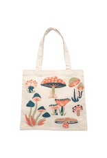 Embroidered Mushroom Canvas Tote