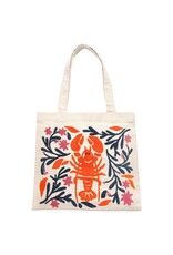 Embroidered Lobster Canvas Tote