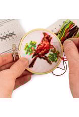 Mini Cross-Stitch Embroidery Kit - Cardinal