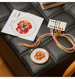 Mini Cross-Stitch Embroidery Kit - Dog