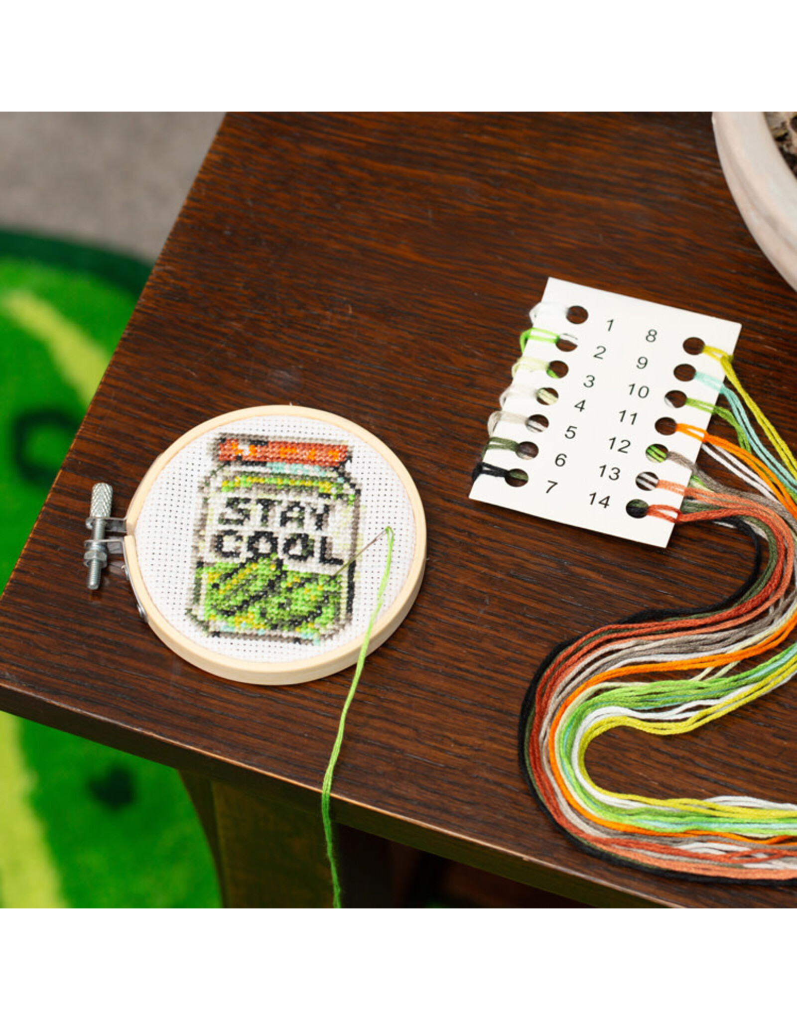 Mini Cross - Stitch Embroidery Kit - Pickle