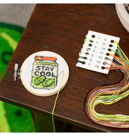 Mini Cross - Stitch Embroidery Kit - Pickle