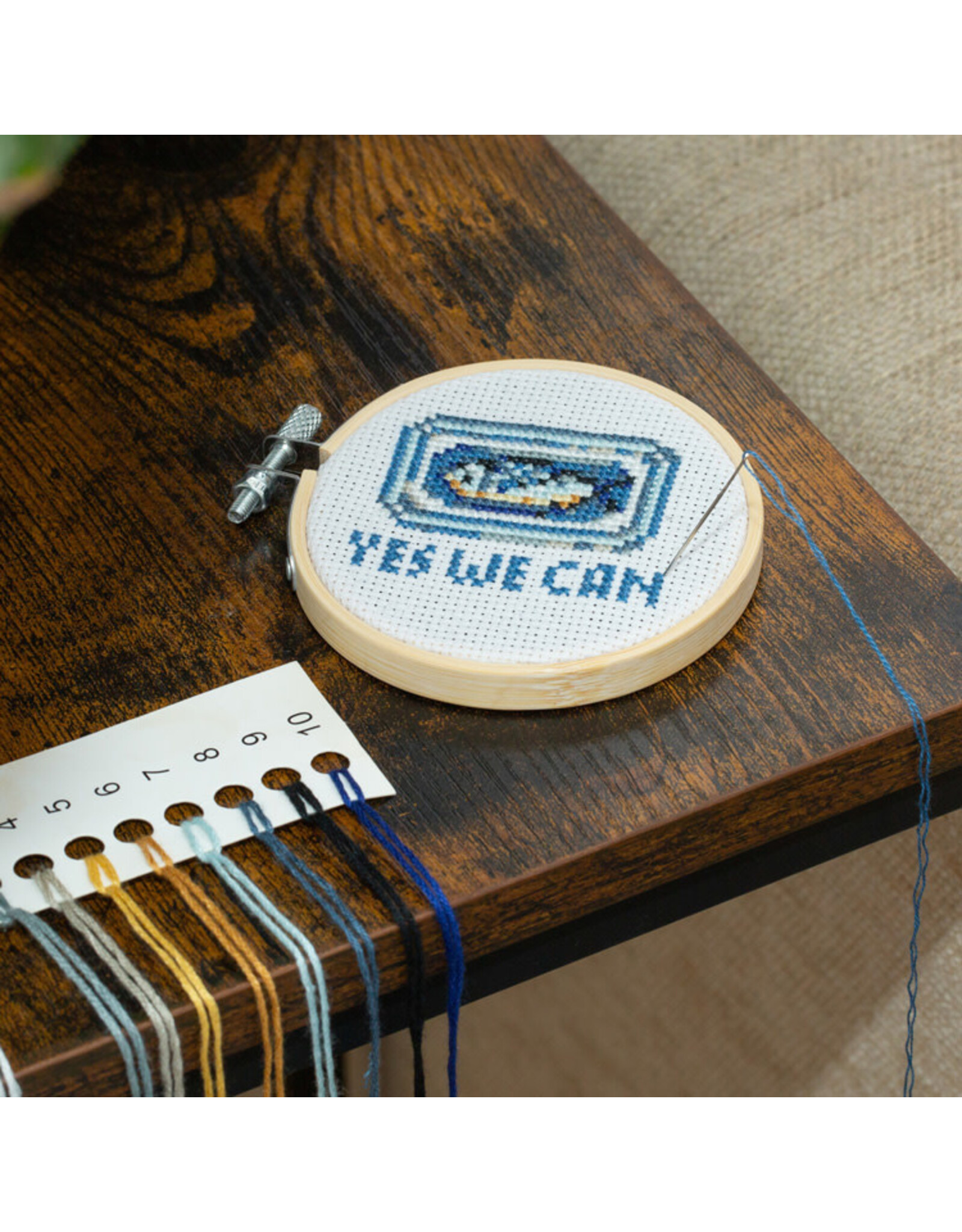 Mini Cross -Stitch Embroidery Kit - Sardine