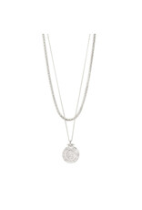 Pilgrim Nomad Two in One Coin Necklace - Silver Plated