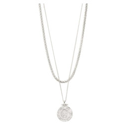 Pilgrim Nomad Two in One Coin Necklace - Silver Plated