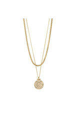 Pilgrim Nomad Two in One Coin Necklace - Gold Plated