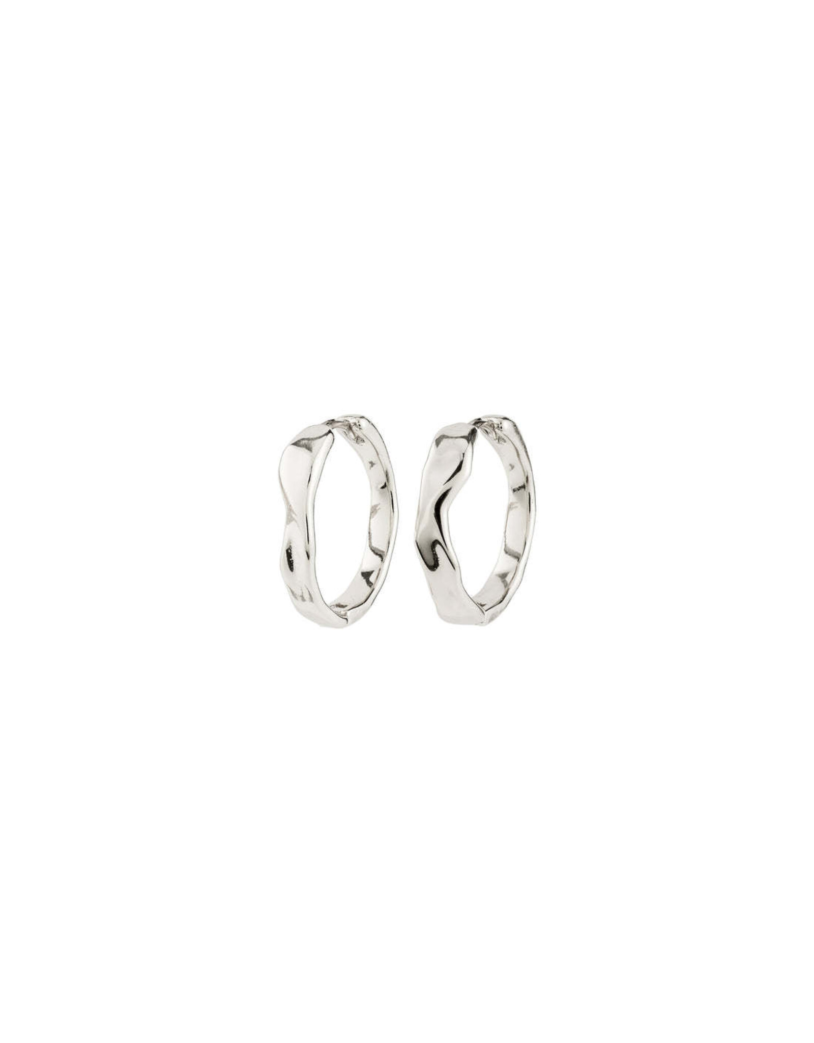 Pilgrim Ember Small Slim Hoop Earrings - Silver Plated - Waterproof