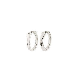Pilgrim Ember Small Slim Hoop Earrings - Silver Plated - Waterproof