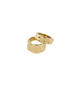 Pilgrim Ember Chunky Rings -  2 in 1 -Gold Plated