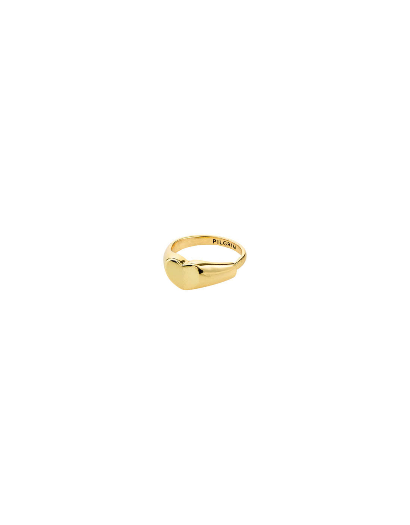 Pilgrim Arin Heart Signet Ring - Gold Plated - Waterproof