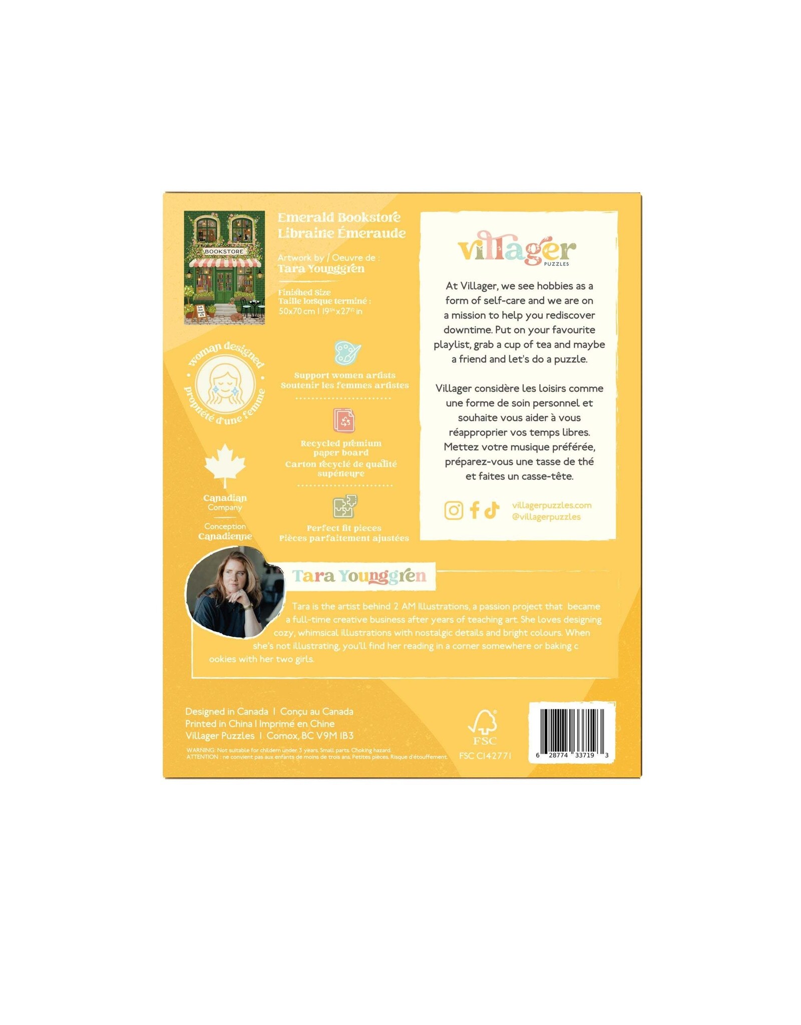 Villager Puzzles Emerald Bookstore - 1000 Piece Puzzle