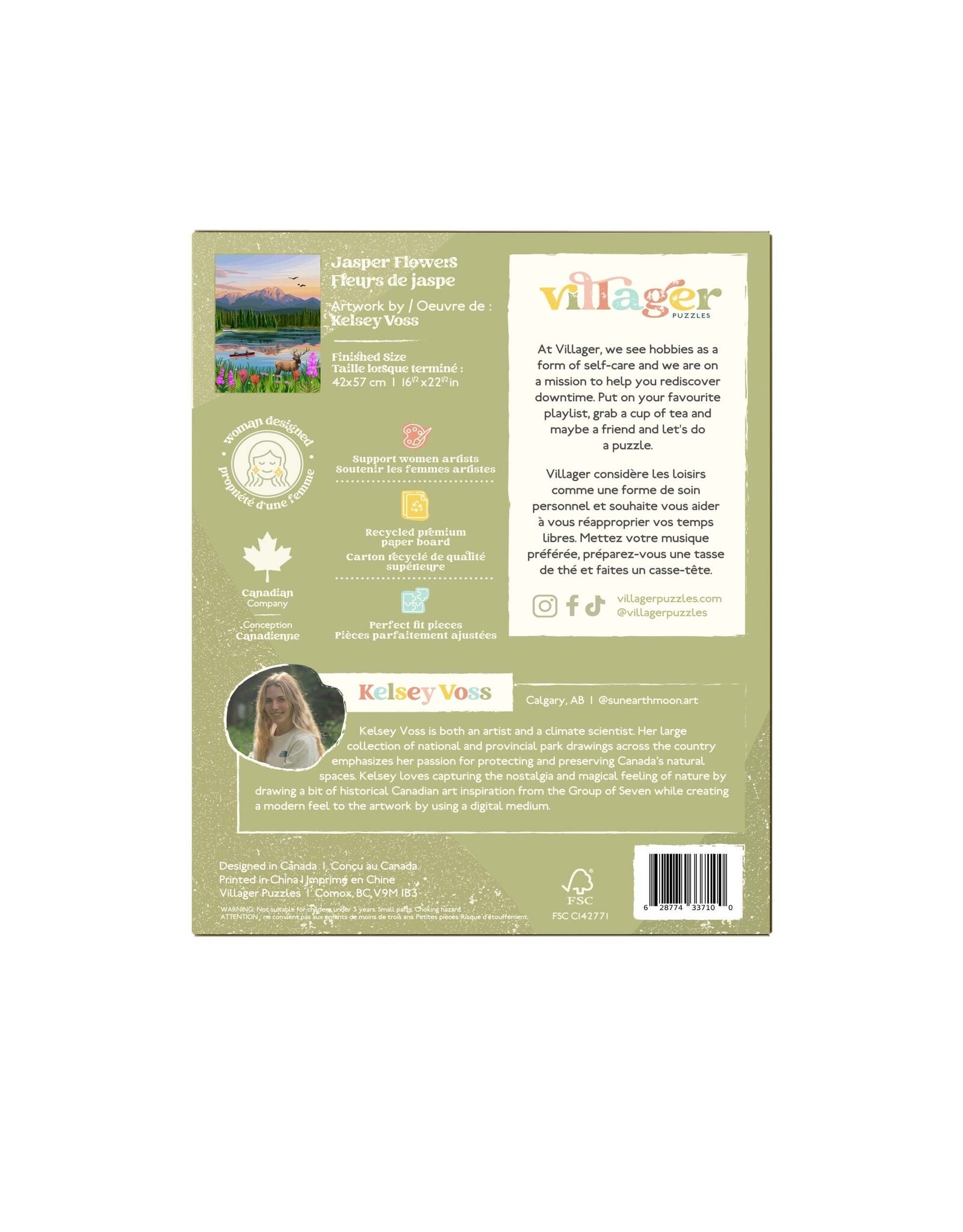 Villager Puzzles Jasper Flowers - 500 Piece Puzzle