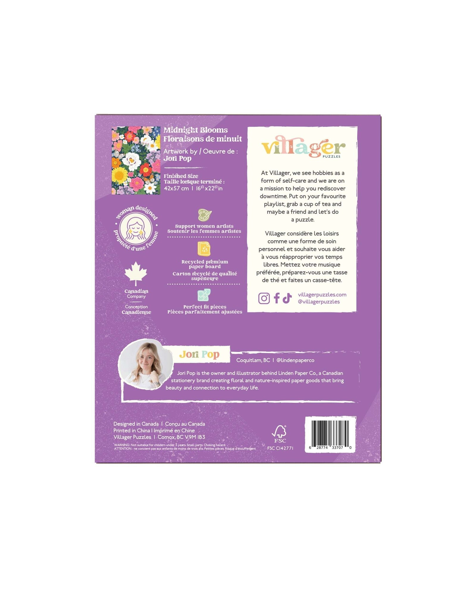 Villager Puzzles Midnight Blooms - 500 Piece Puzzle