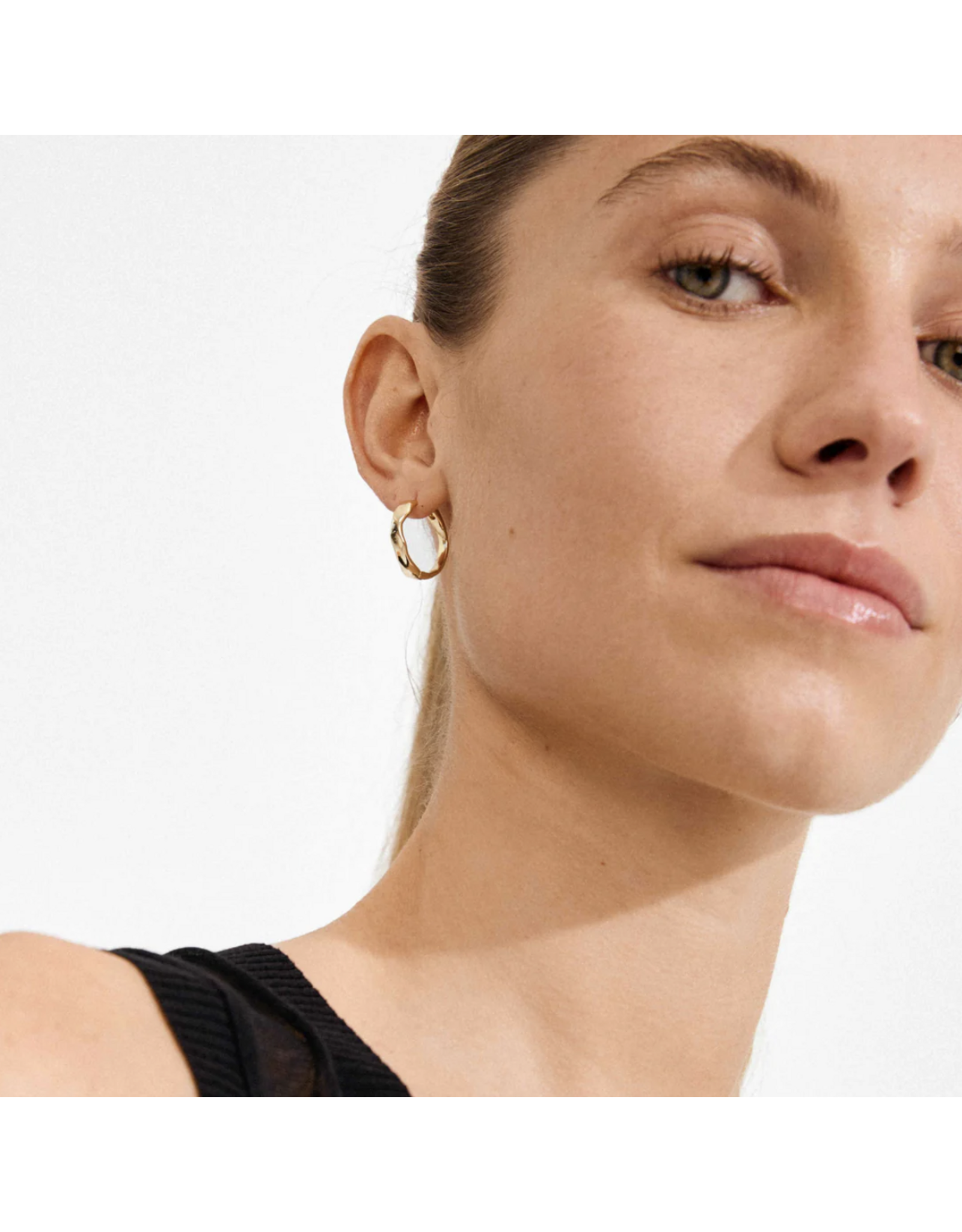 Pilgrim Ember Small Slim Hoop Earrings - Silver Plated - Waterproof