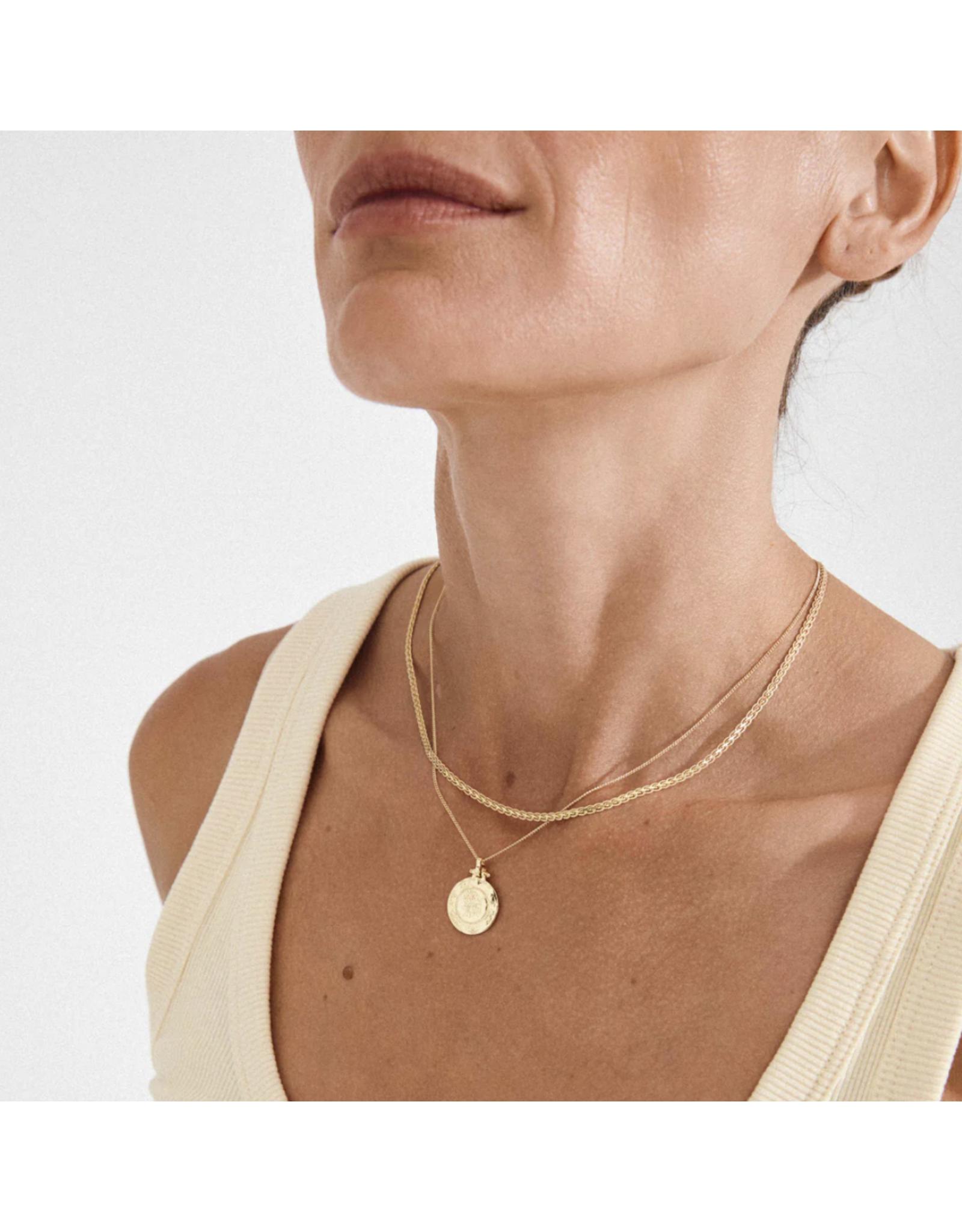 Pilgrim Nomad Two in One Coin Necklace - Silver Plated