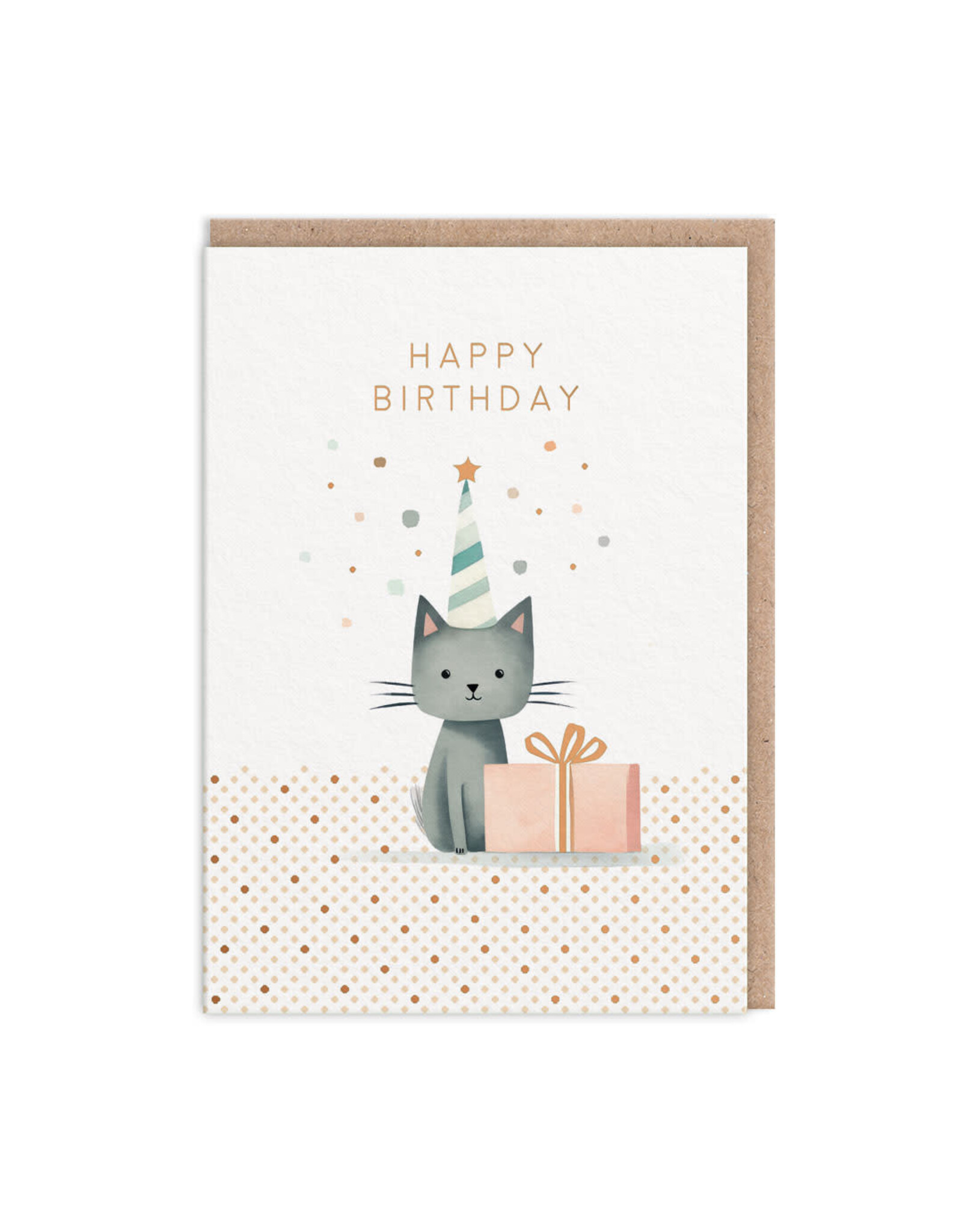 Ohh Deer Birthday - Cat Birthday Card