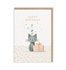 Ohh Deer Birthday - Cat Birthday Card