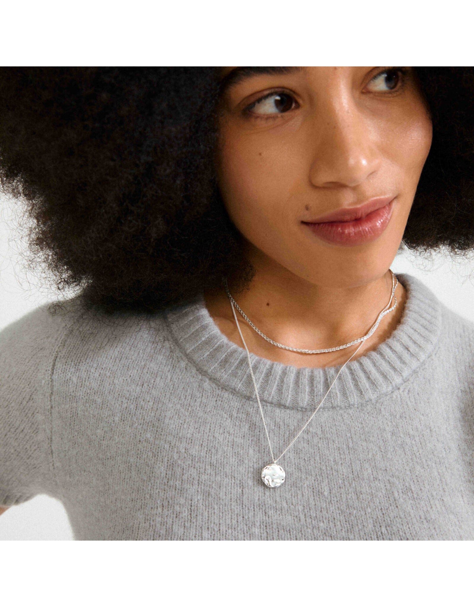 Pilgrim Declan Necklace 2 in 1 Set - Silver Plated