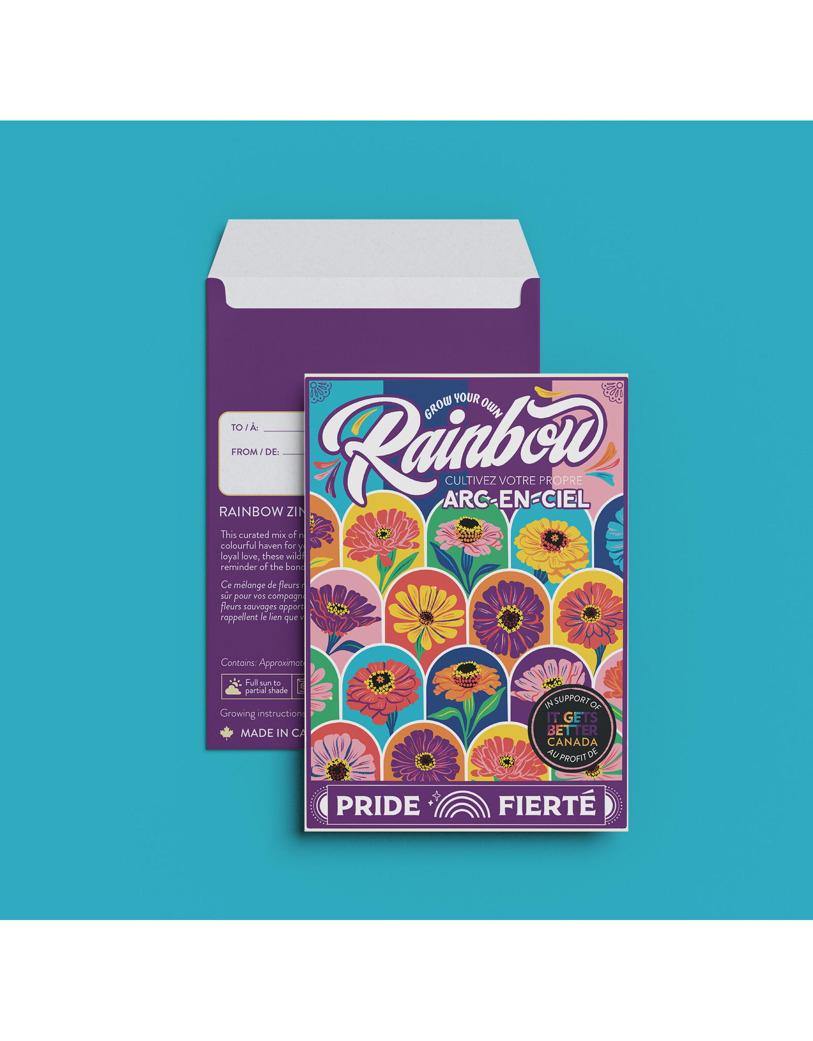 To & From Gift Co. Floriography Seed Packet - Rainbow Zinnias