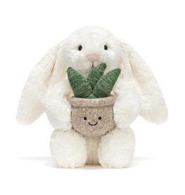 Cream Bunny With Plant