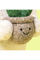 Cream Bunny With Plant