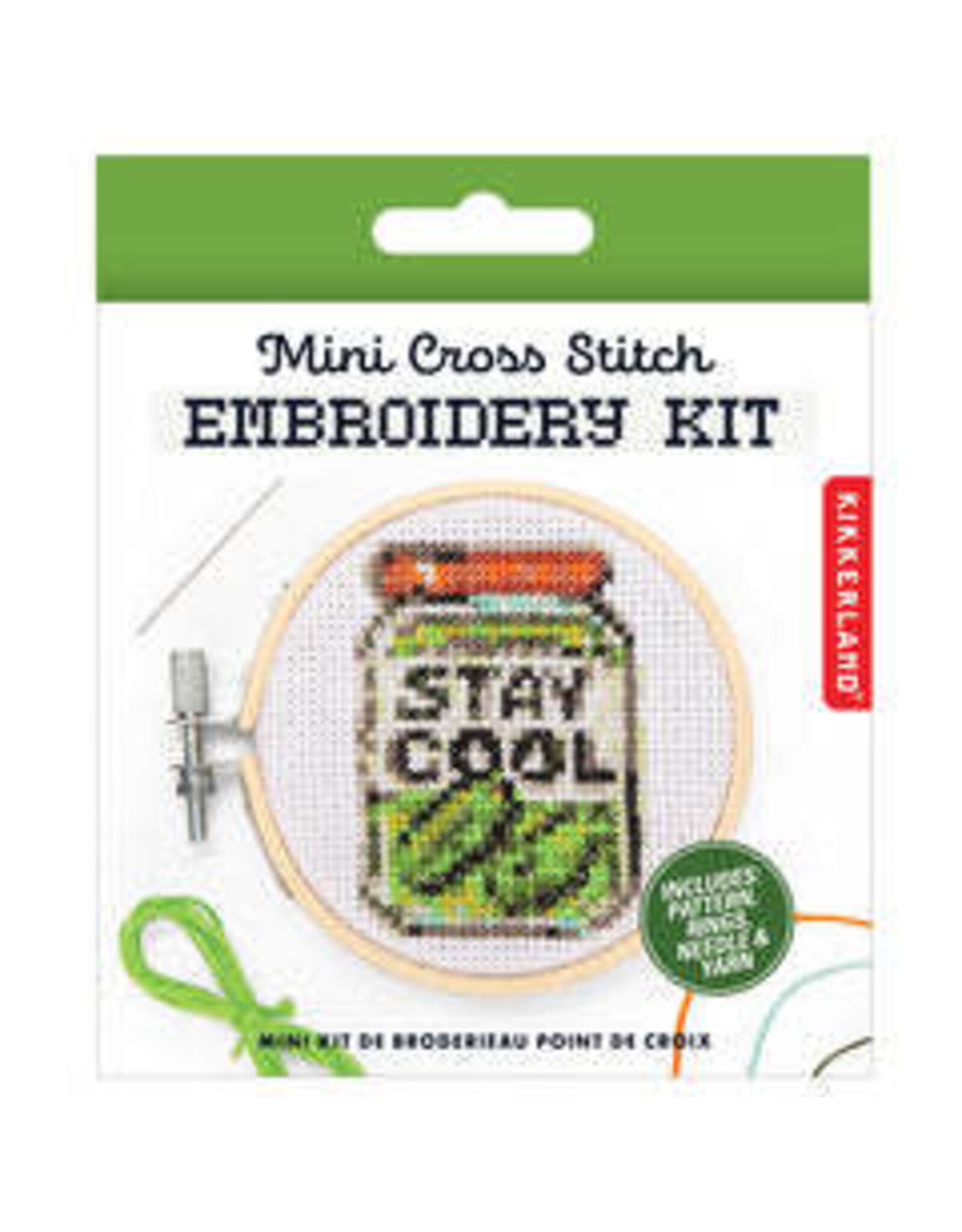 Mini Cross - Stitch Embroidery Kit - Pickle