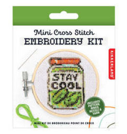Mini Cross - Stitch Embroidery Kit - Pickle