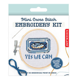 Mini Cross -Stitch Embroidery Kit - Sardine
